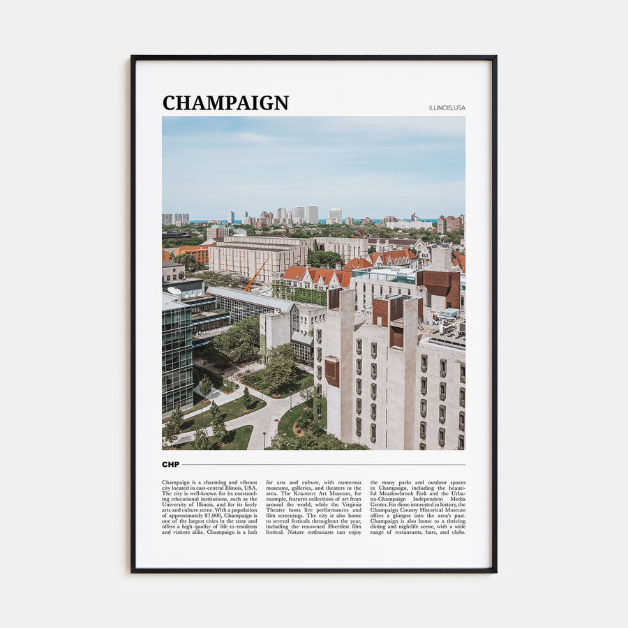 Champaign Travel Color Poster