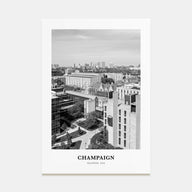 Champaign Portrait B&W Poster