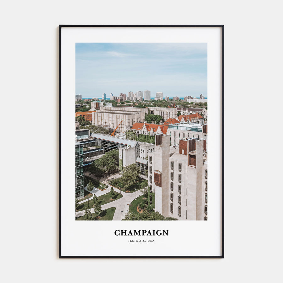 Champaign Portrait Color Poster