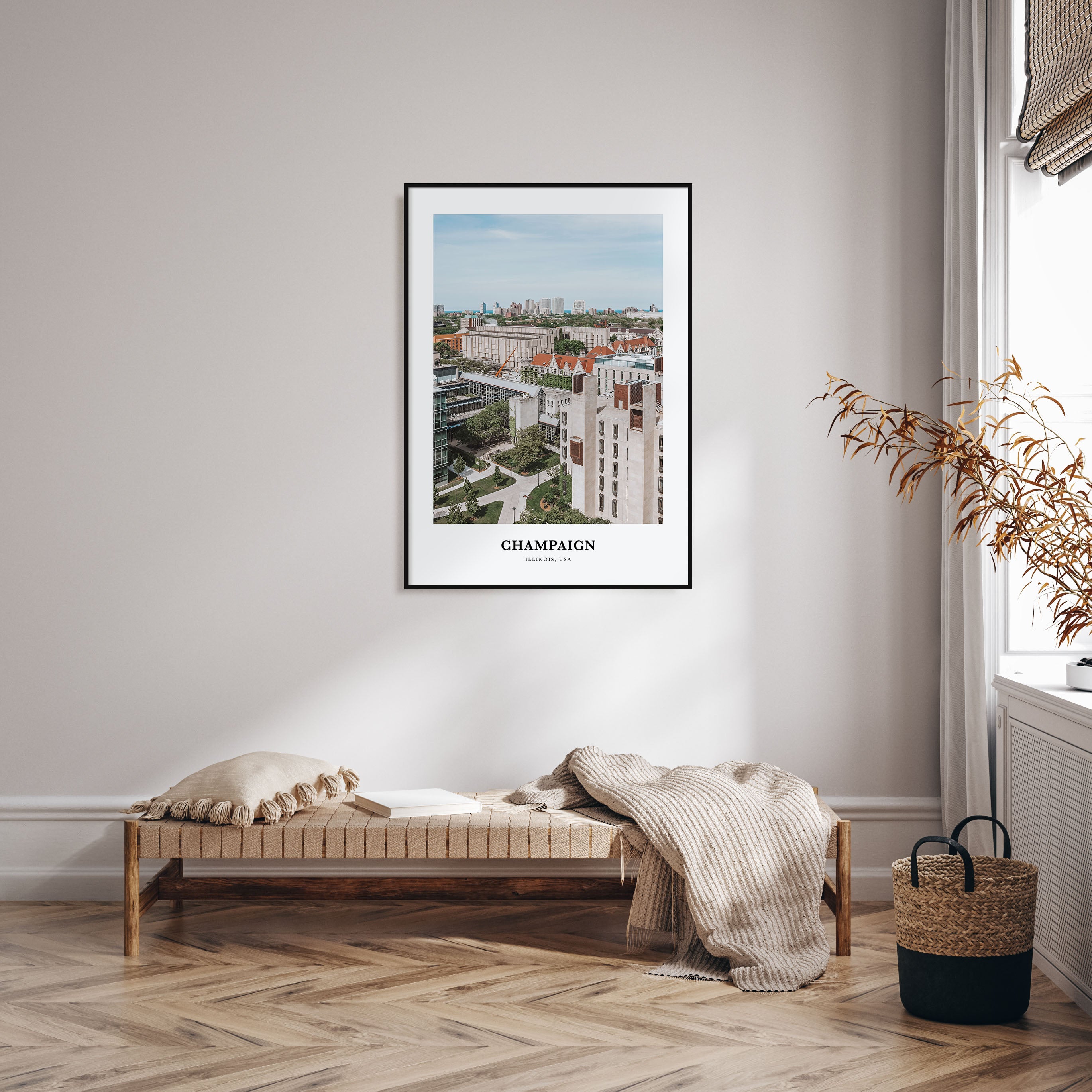 Champaign Portrait Color Poster