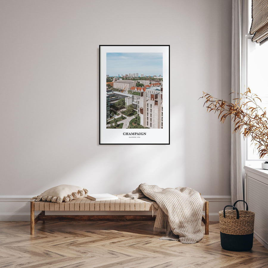 Champaign Portrait Color Poster