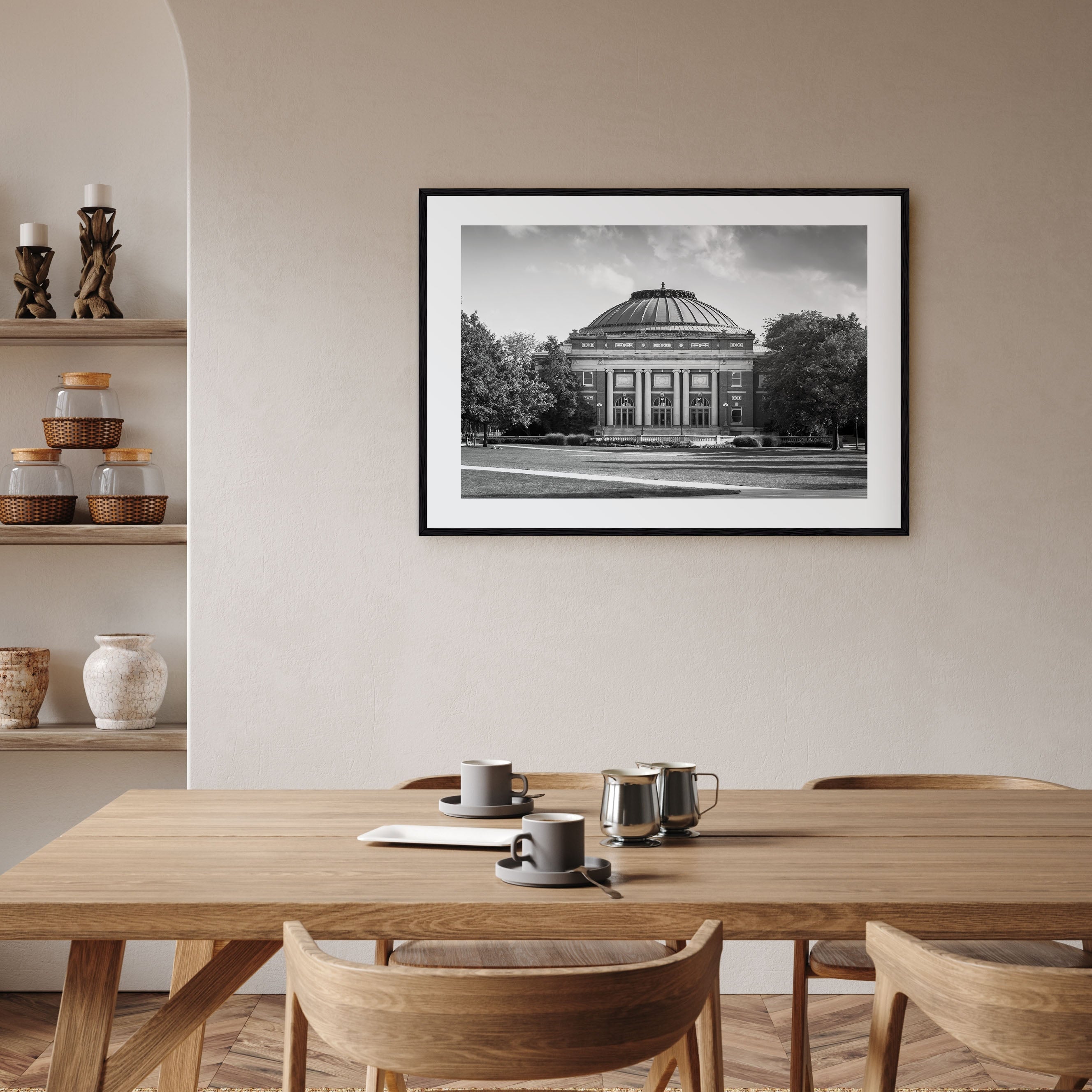 Champaign-Urbana Landscape B&W Poster