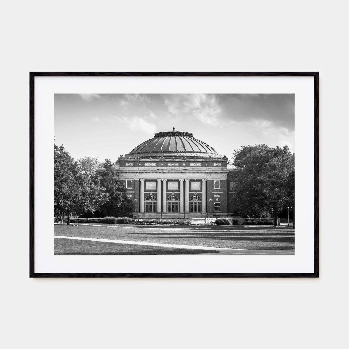 Champaign-Urbana Landscape B&W Poster