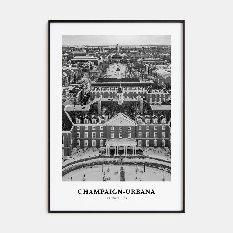 Champaign-Urbana Portrait B&W Poster