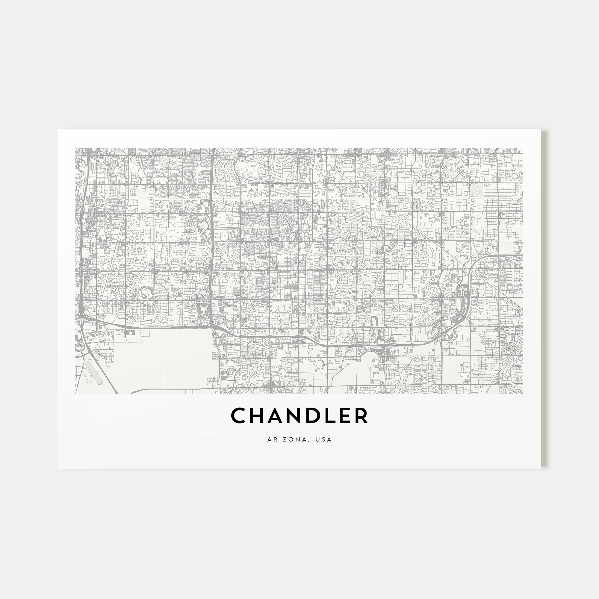 Chandler Map Landscape Poster