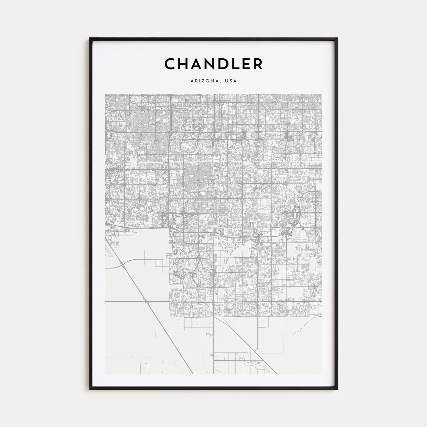 Chandler Map Portrait Poster