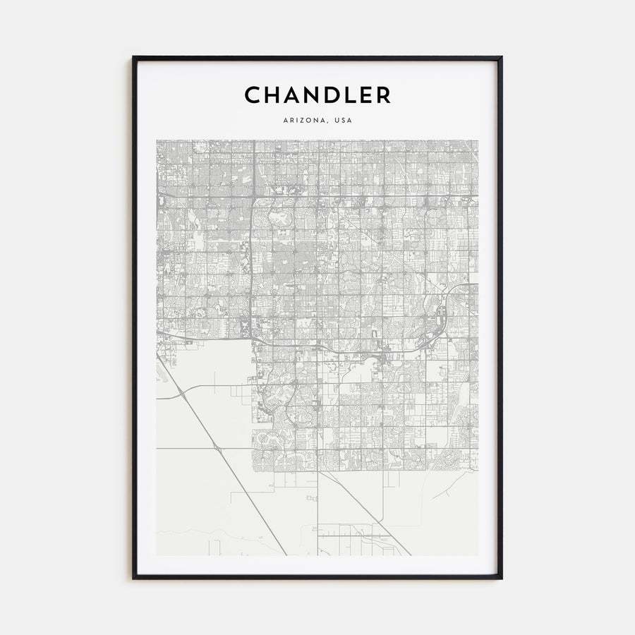 Chandler Map Portrait Poster