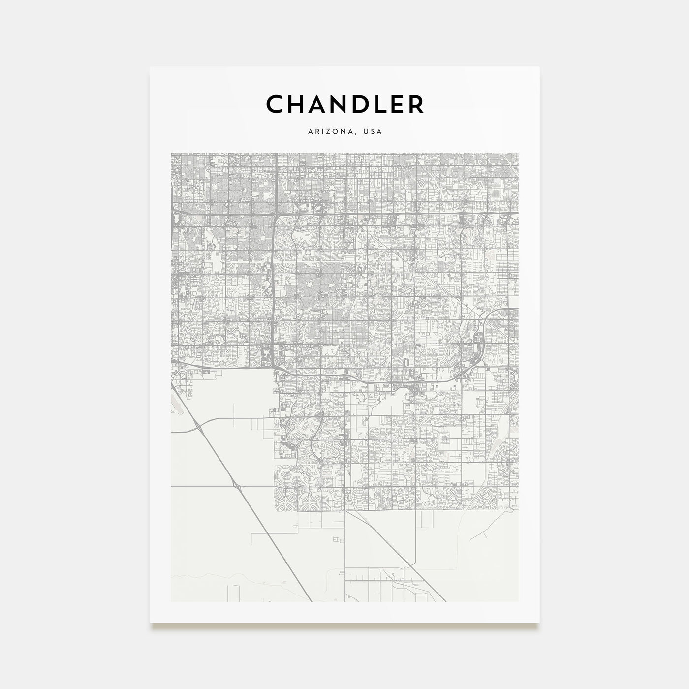 Chandler Map Portrait Poster