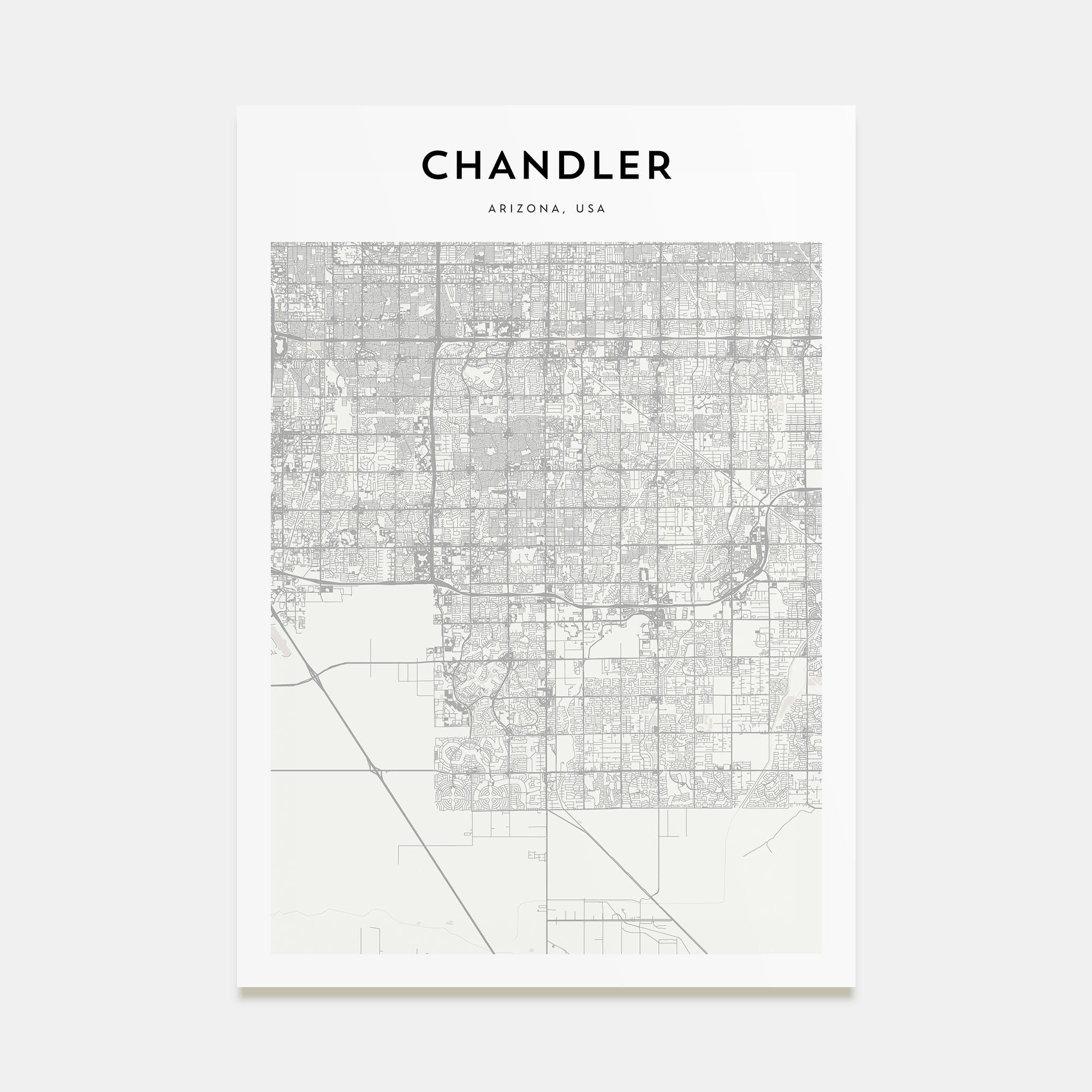 Chandler Map Portrait Poster