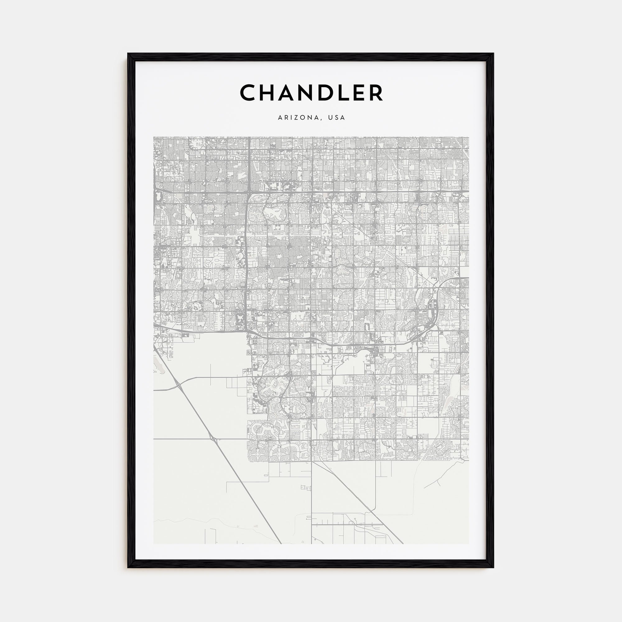 Chandler Map Portrait Poster