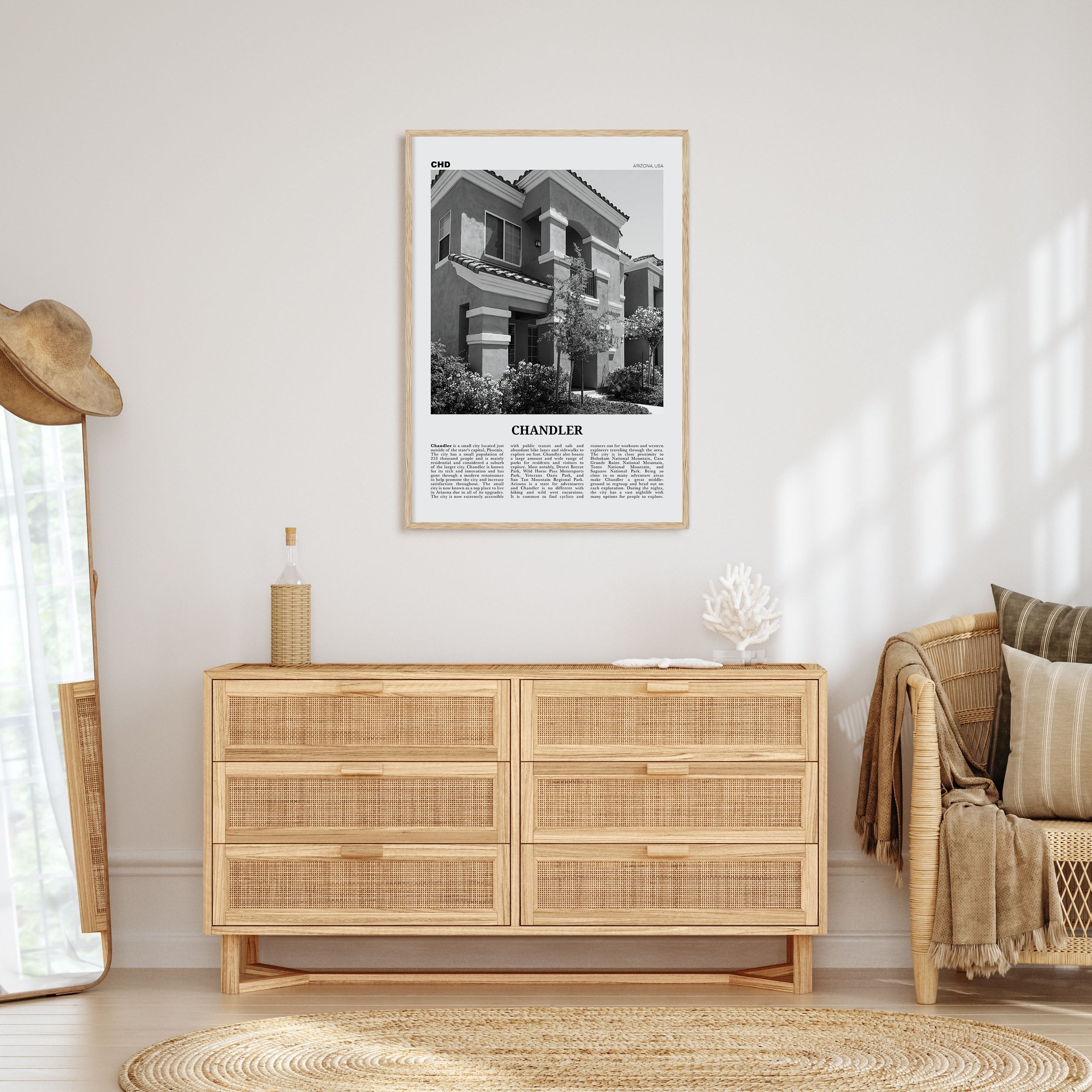 Chandler Travel B&W Poster