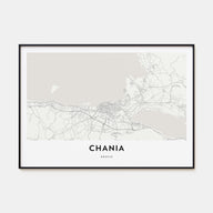 Chania Map Landscape Poster