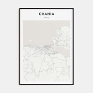 Chania Map Portrait Poster