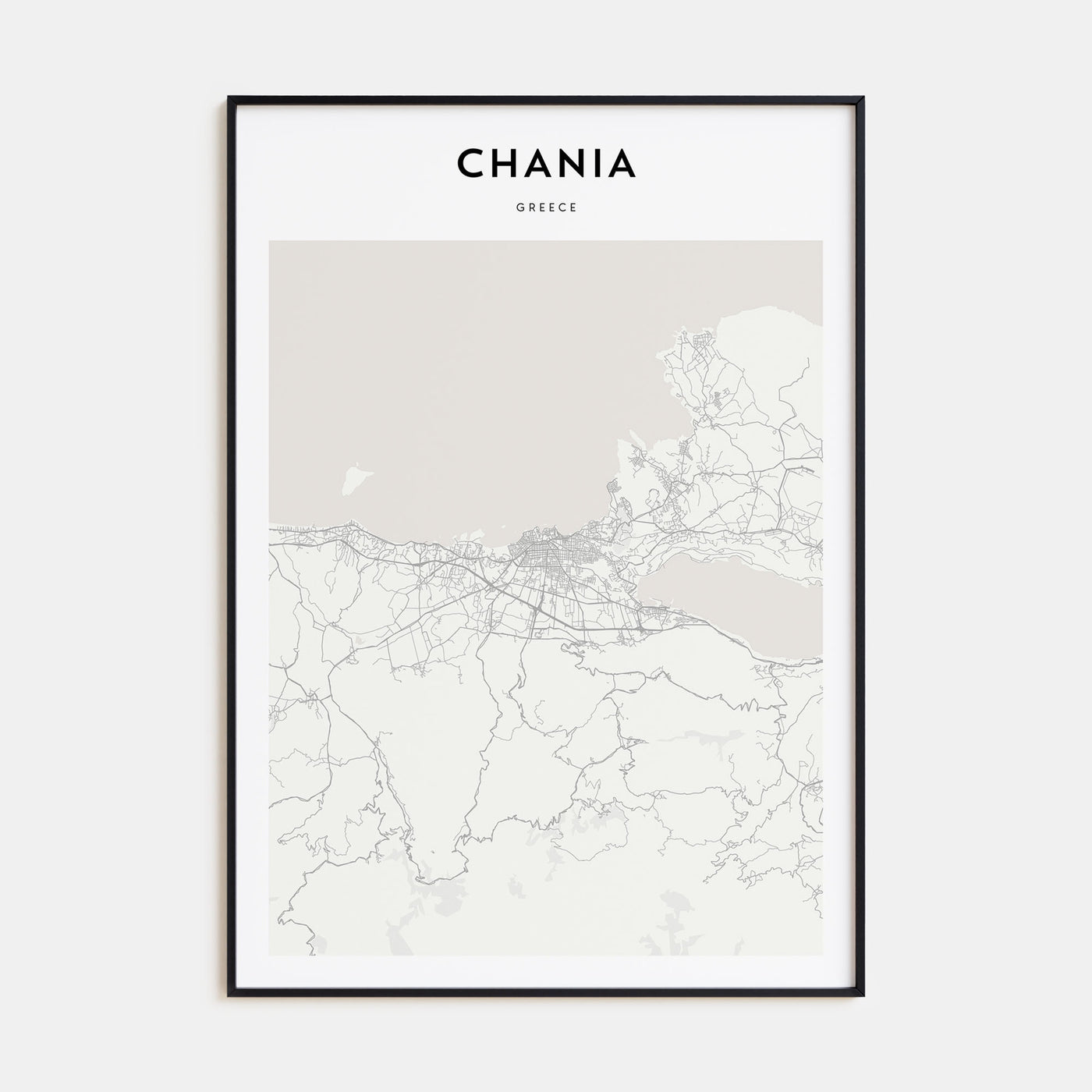 Chania Map Portrait Poster