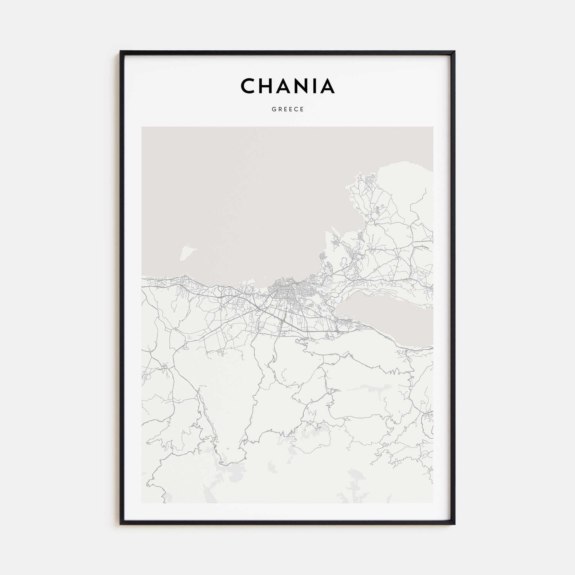 Chania Map Portrait Poster