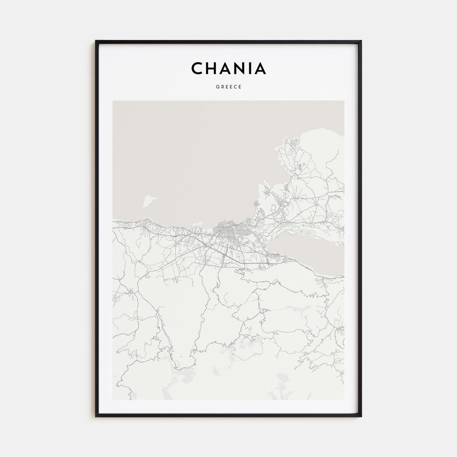 Chania Map Portrait Poster