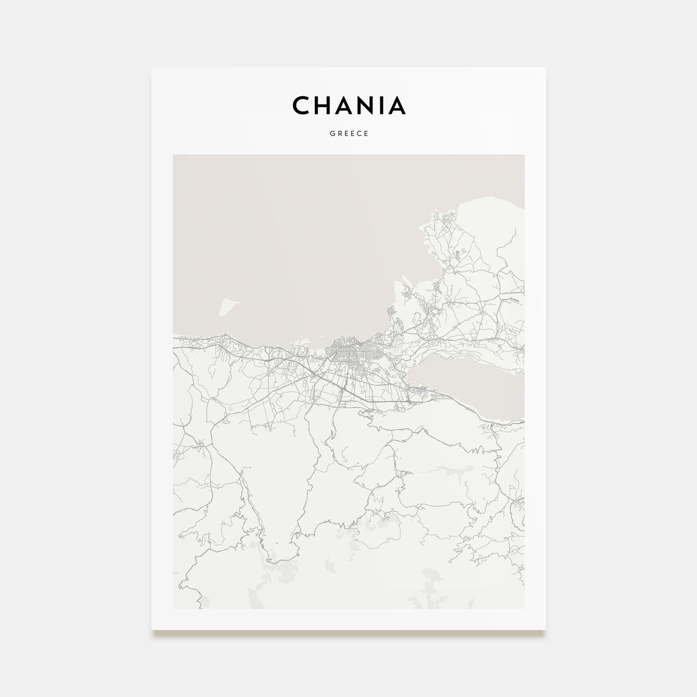 Chania Map Portrait Poster