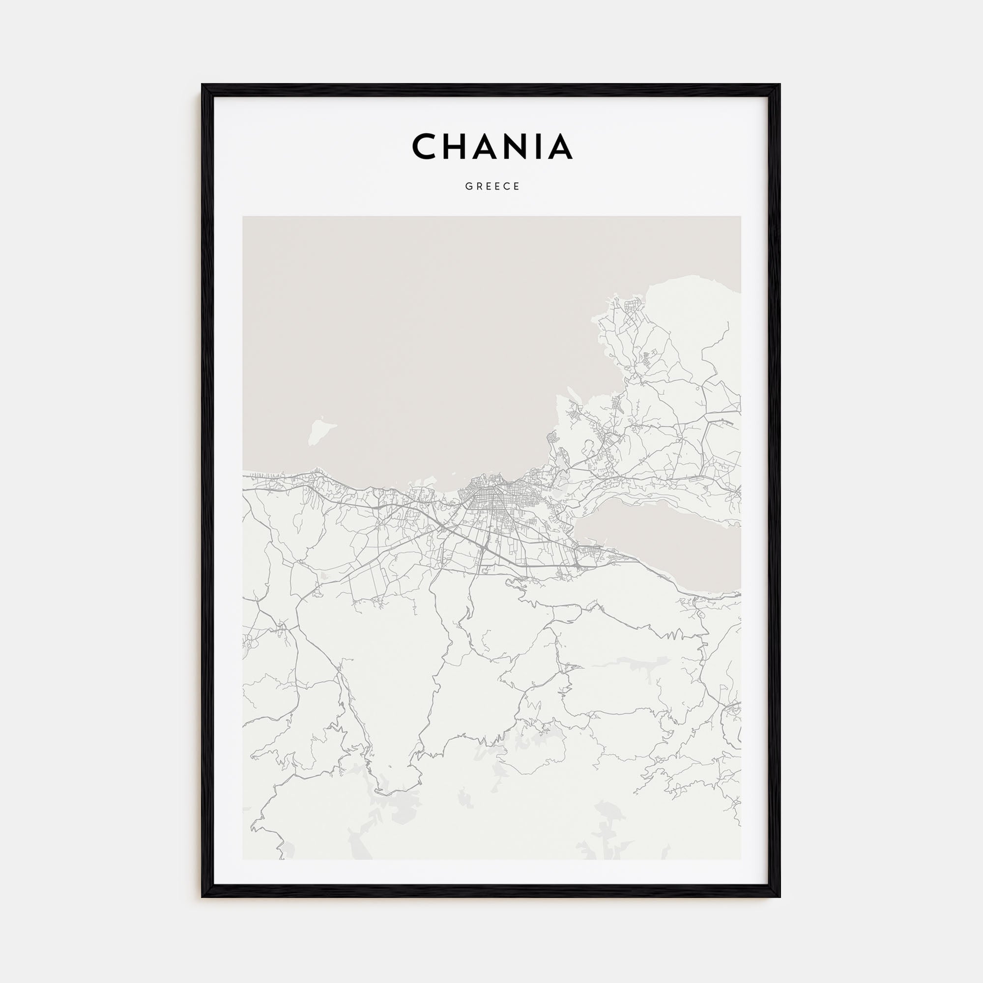 Chania Map Portrait Poster