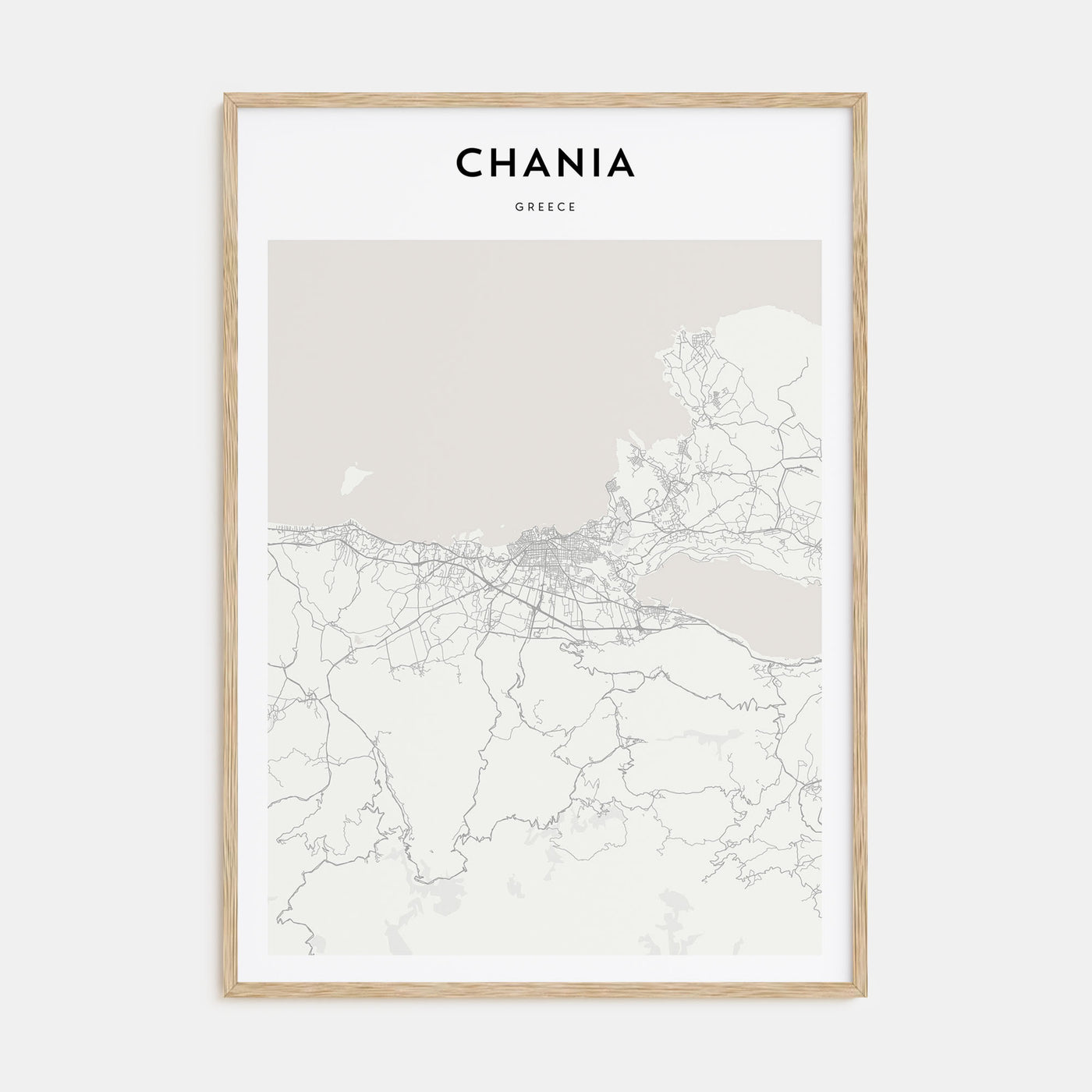 Chania Map Portrait Poster