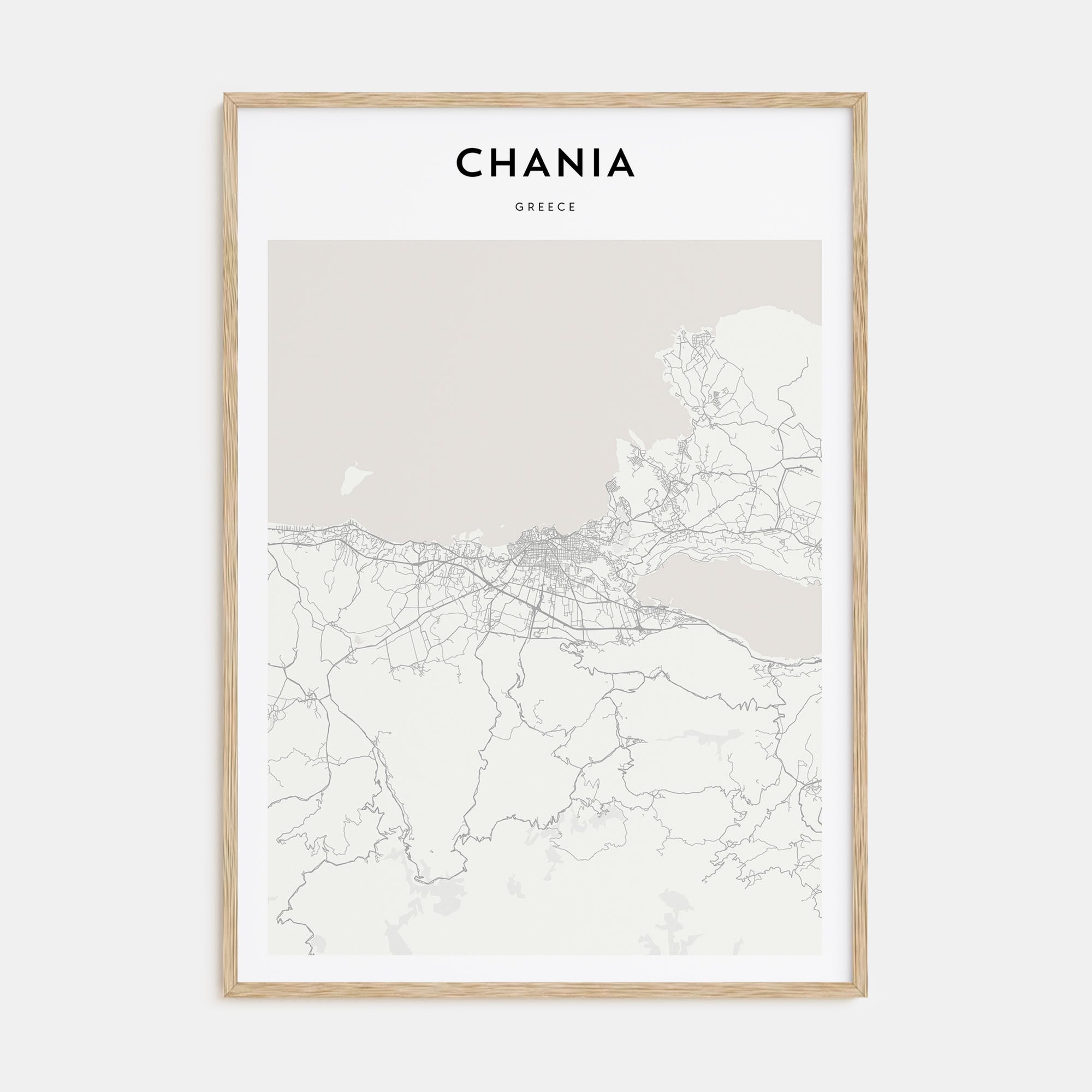 Chania Map Portrait Poster
