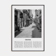 Chania Travel B&W Poster