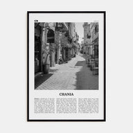 Chania Travel B&W Poster