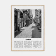 Chania Travel B&W Poster