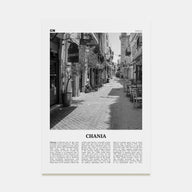 Chania Travel B&W Poster