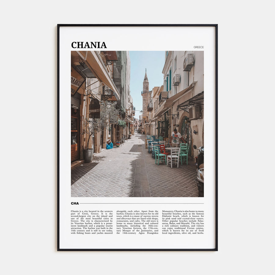 Chania Travel Color Poster