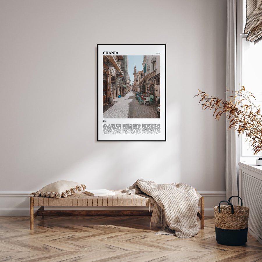 Chania Travel Color Poster