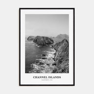 Channel Islands, California Portrait B&W Poster