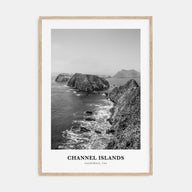 Channel Islands, California Portrait B&W Poster