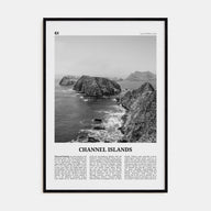 Channel Islands, California Travel B&W Poster