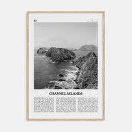 Channel Islands, California Travel B&W Poster