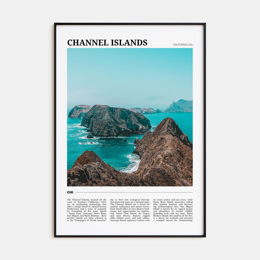 Channel Islands, California Travel Color Poster