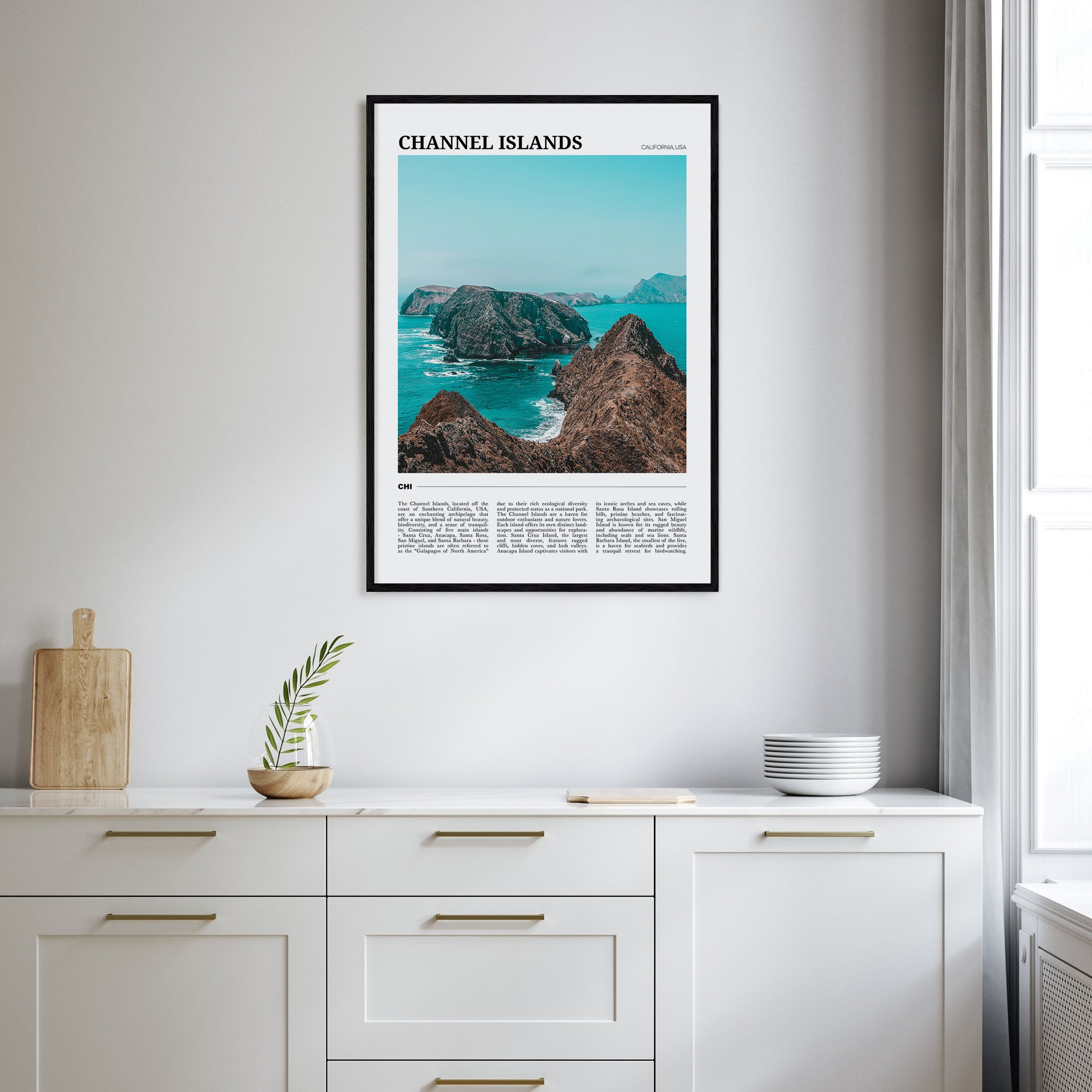 Channel Islands, California Travel Color Poster