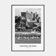 Channel Islands, England Portrait B&W Poster