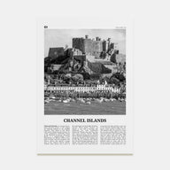 Channel Islands, England Travel B&W No 1 Poster