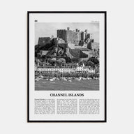 Channel Islands, England Travel B&W No 1 Poster