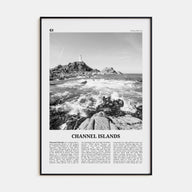Channel Islands, England Travel B&W No 2 Poster