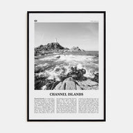 Channel Islands, England Travel B&W No 2 Poster