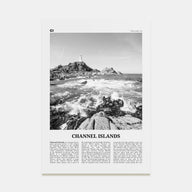 Channel Islands, England Travel B&W No 2 Poster