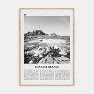 Channel Islands, England Travel B&W No 2 Poster