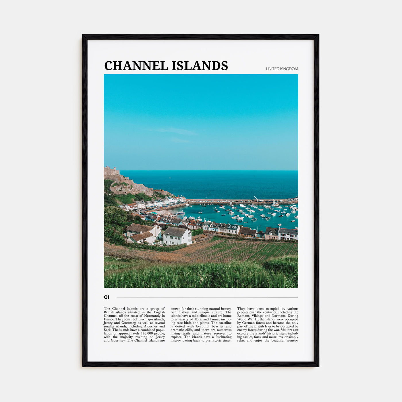 Channel Islands, England Travel Color Poster