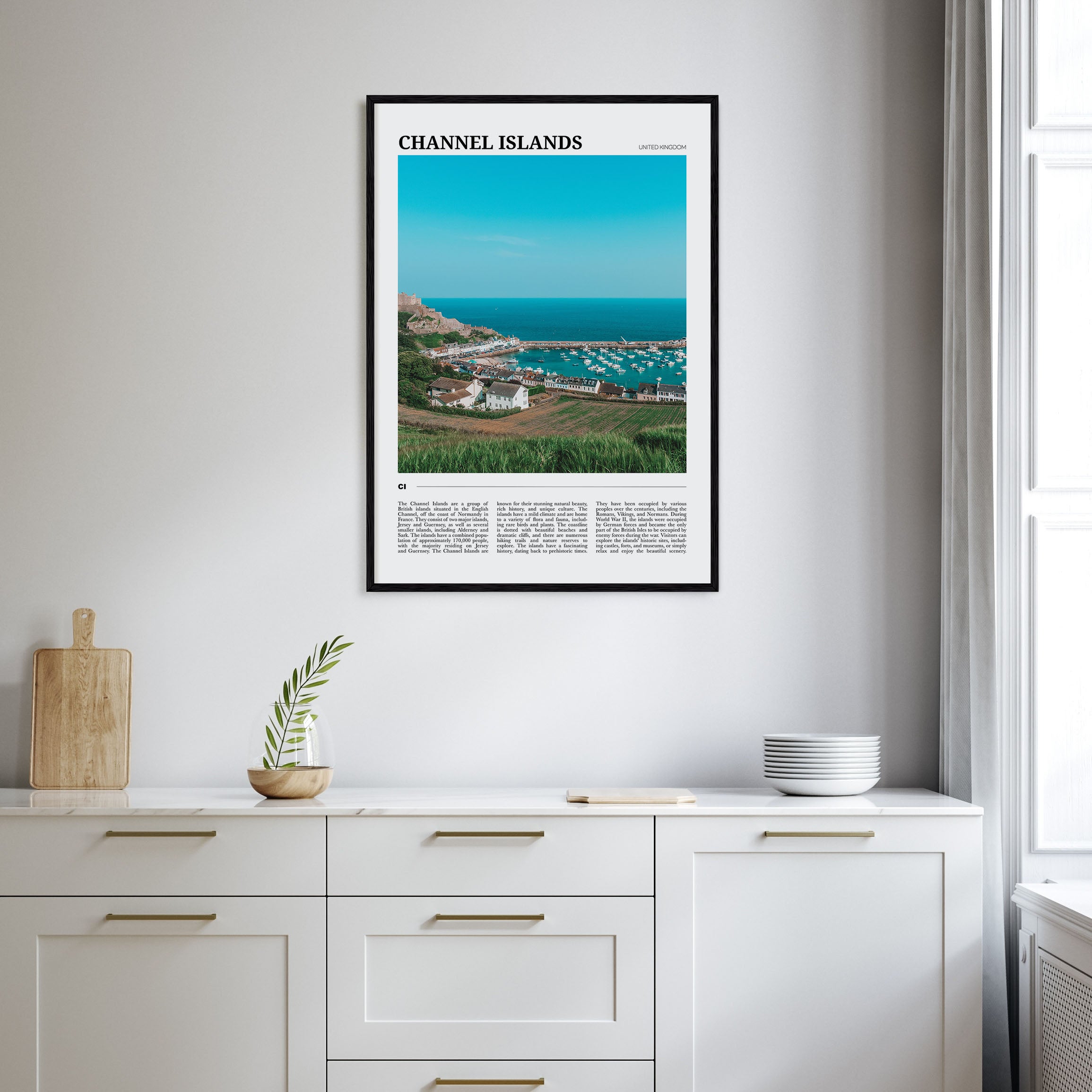Channel Islands, England Travel Color Poster