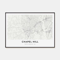 Chapel Hill Map Landscape Poster