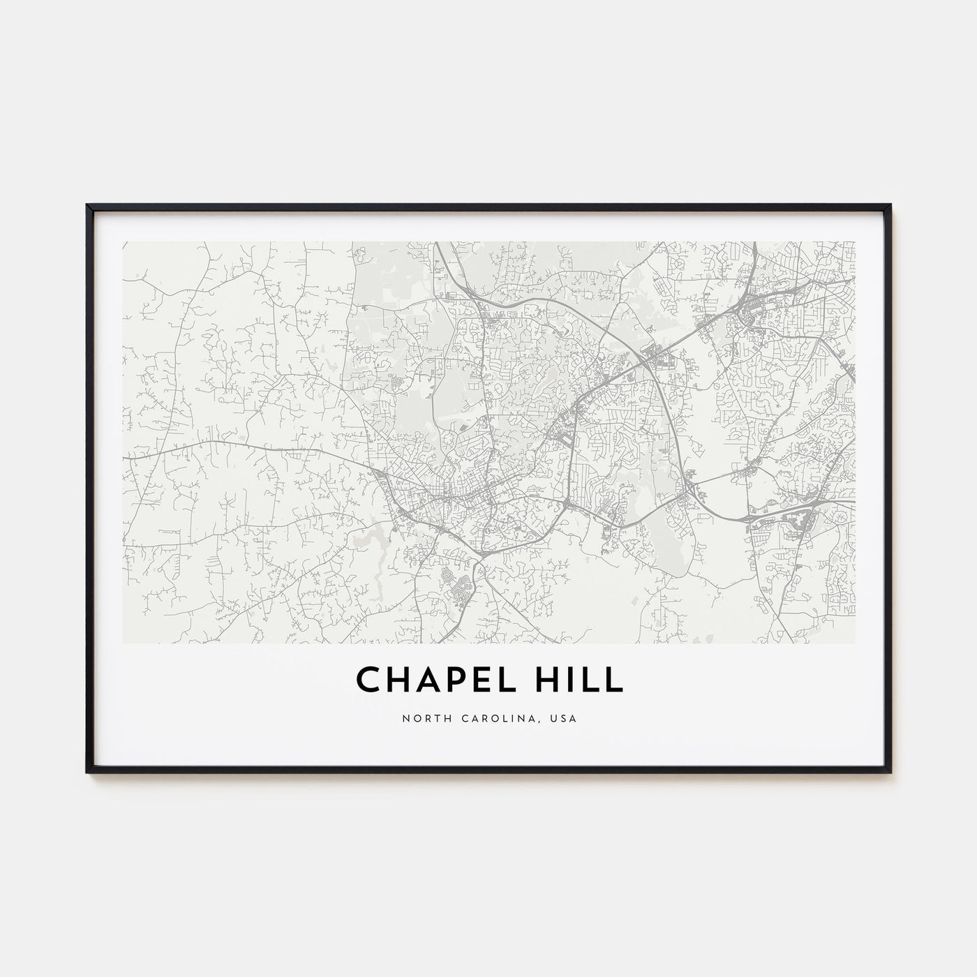 Chapel Hill Map Landscape Poster