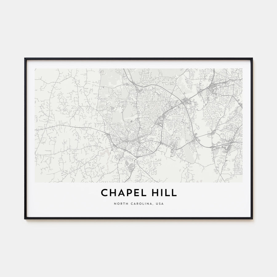 Chapel Hill Map Landscape Poster