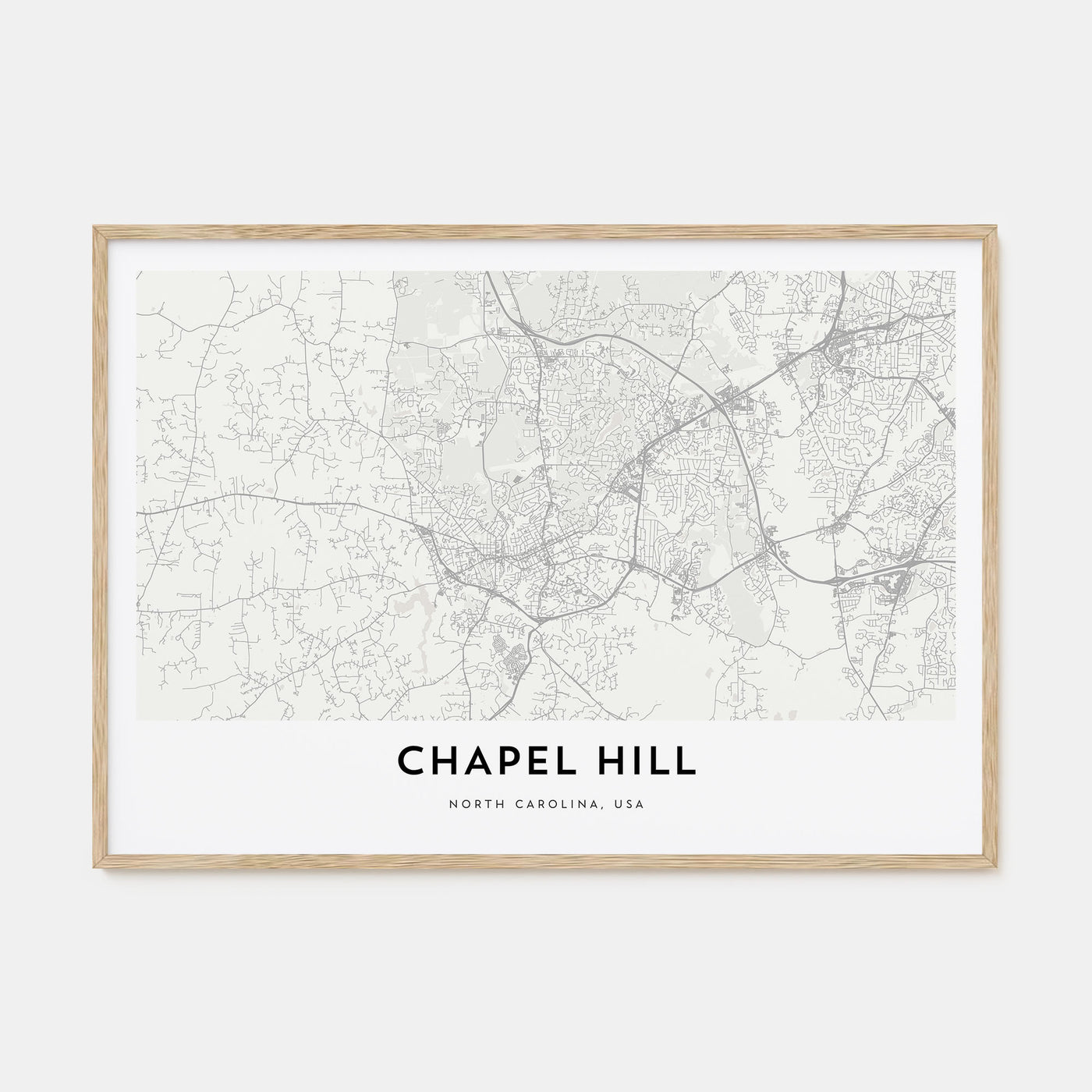 Chapel Hill Map Landscape Poster