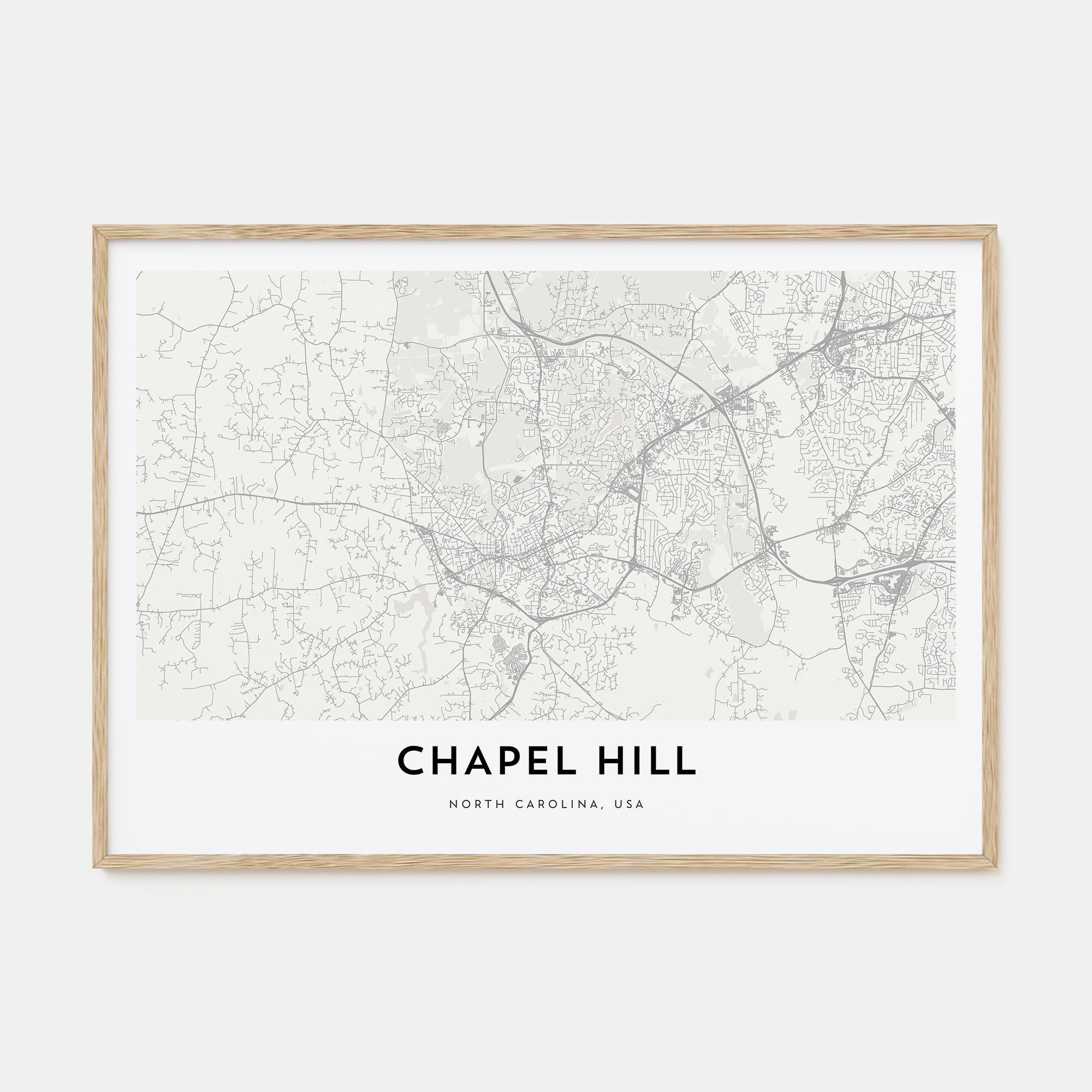 Chapel Hill Map Landscape Poster